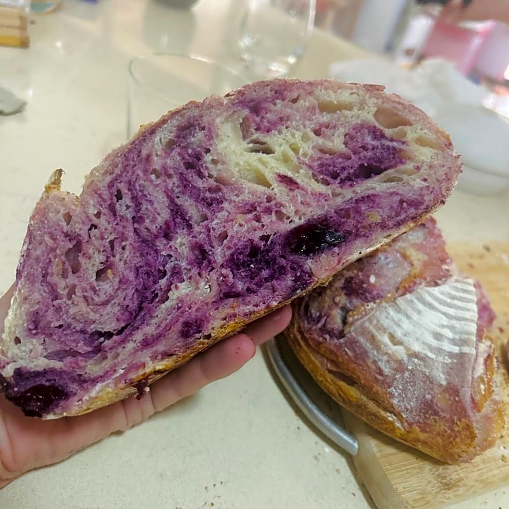 Bluberry Marble Sourdough Loaf